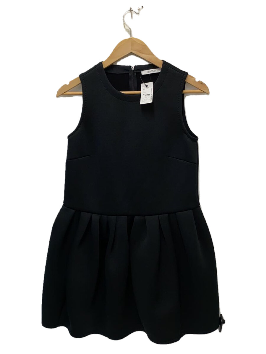 【中古】MAX MARA◆2021年製/ノースリーブワンピース/--/ポリエステル/BLK/無地/16310121【レディースウェア】