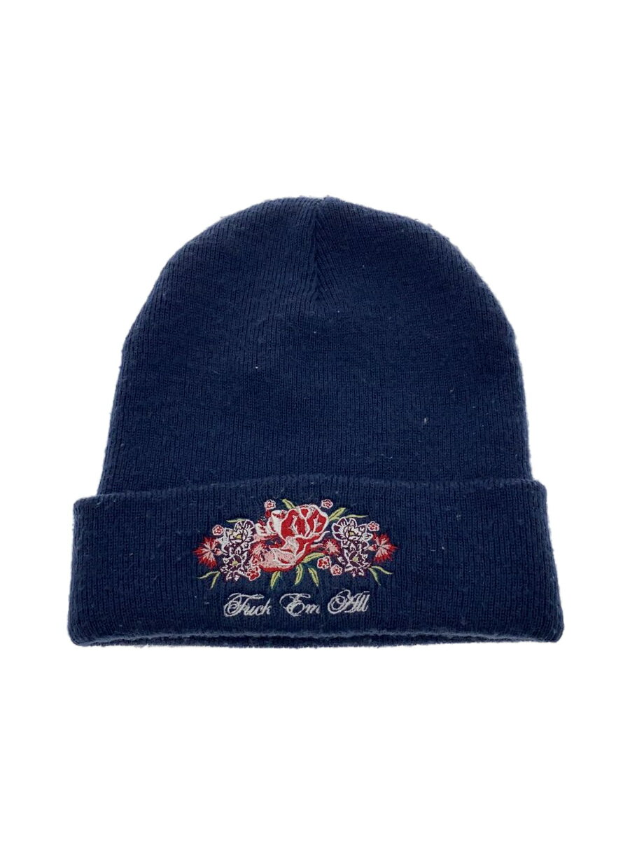 【中古】Supreme◆17AW/centerpiece beanie/ニットキャップ/FREE/アクリル/NVY/ビーニー/メンズ【服飾雑貨他】