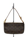 【中古】LOUIS VUITTON◆1)ポシェット・アクセソワール_モノグラム・キャンバス_BRW/PVC/BRW/総柄【バッグ】