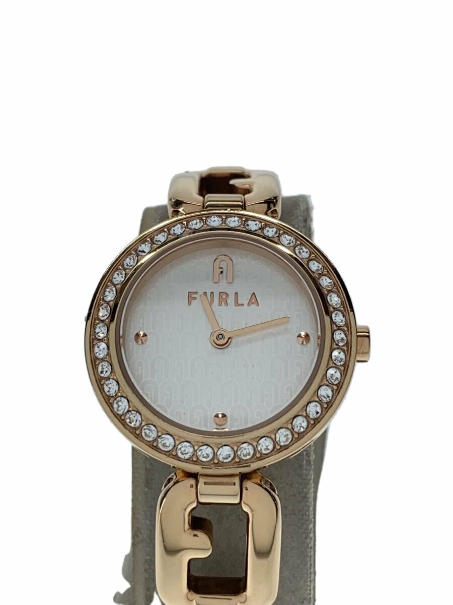 RADO - 【中古】FURLA◆ラウンドケースウォッチ/アナログ/--/WHT/GLD/SS【服飾雑貨他】