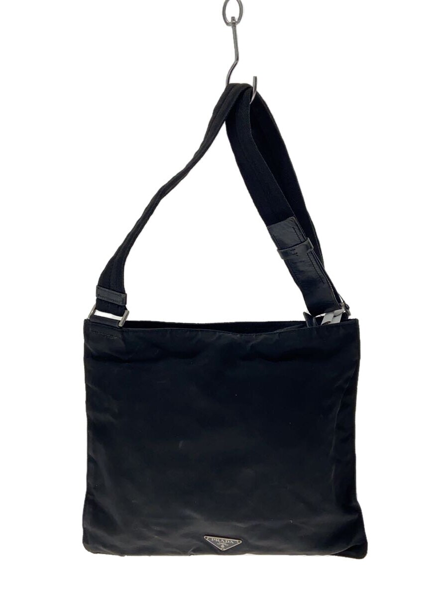 PRADA - 【中古】PRADA◆ショルダーバッグ/ナイロン/BLK/無地//【バッグ】