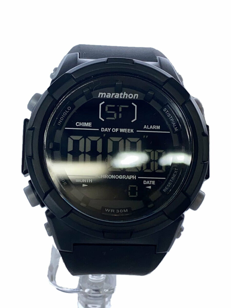 【中古】TIMEX◆MARATHON/腕時計/デジタ