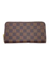 【中古】LOUIS VUITTON◆2)ジッピー・ウォレット_ダミエ・エベヌ_BRW_ブラウン/PVC/BRW/メンズ【服飾雑貨他】