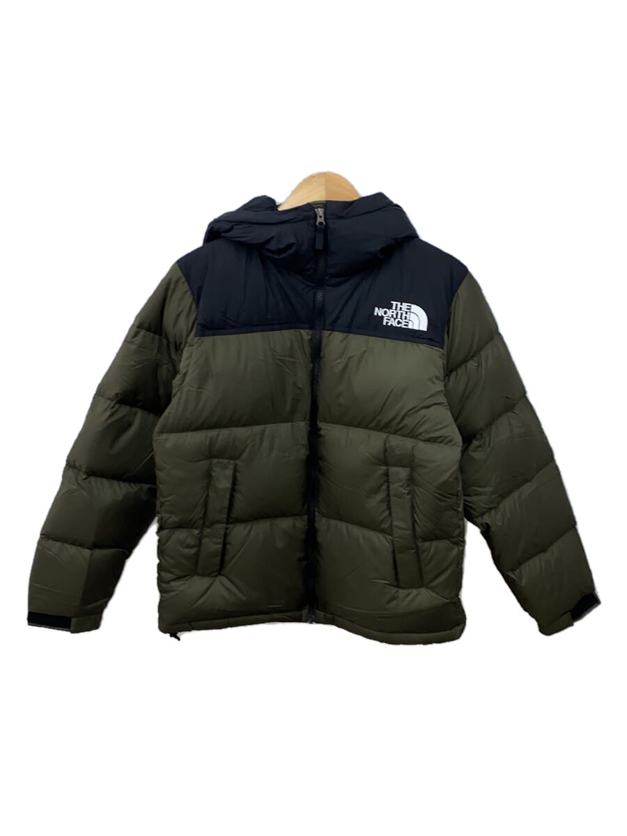 【中古】THE NORTH FACE◆NUPTSE HOODIE_ヌプシフーディー/S/ナイロン/KHK【メンズウェア】