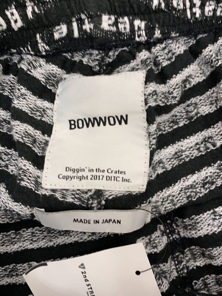 【中古】BOWWOW◆BEATLE MANIA LOVE JACQUARD PANTS/ボトム/M/コットン/BLK/総柄【メンズウェア】