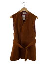 【中古】Vintage Leather Vest/カナダ製/ベスト/M/スウェード/ブラウン【メンズウェア】