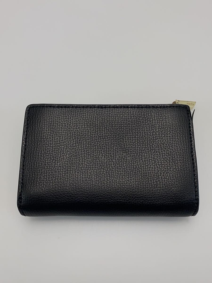 【中古】kate spade new york◆2つ折り財布/レザー/BLK/レディース【服飾雑貨他】