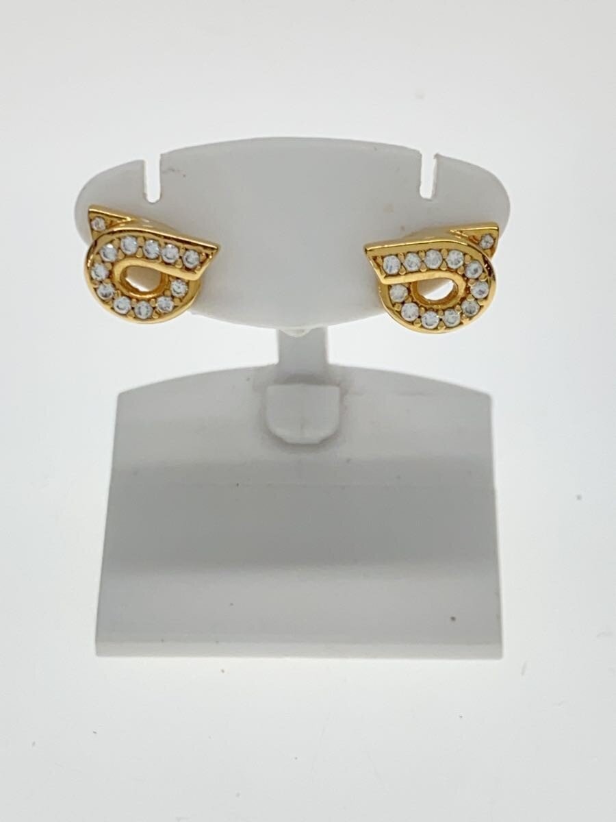 【中古】Salvatore Ferragamo◆ガンチーニピアス/メッキ/GLD/レディース/青サビ有【...