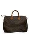 【中古】LOUIS VUITTON◆1)スピーディ35_モノグラム・キャンバス/PVC/BRW/総柄【バッグ】