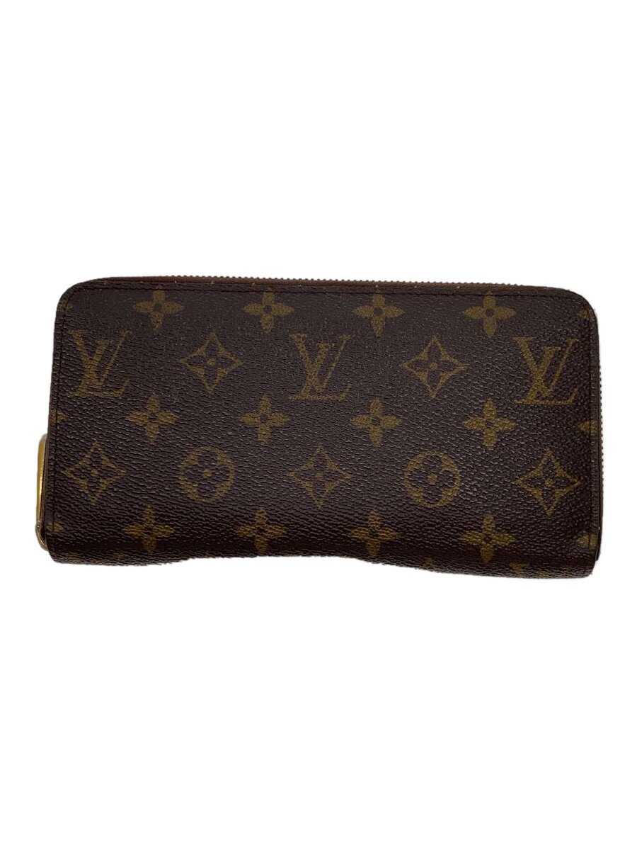 【中古】LOUIS VUITTON◆1)ジッピー・ウォレット_モノグラム・キャンバス/PVC/BRW/総柄/メンズ【服飾雑貨他】