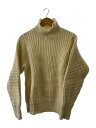【中古】FREAK’S STORE◆ワッフルダメージニットセーター/FREE/ウール/クリーム/アイボリー/214-3371【メンズウェア】