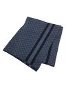 【中古】GUCCI◆マフラー/ウール/NVY/総柄/メンズ/438253 3G206 1260【服飾雑貨他】