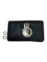 【中古】BVLGARI◆6連/キーケース/レザー/BLK/メンズ/スレ・形付き有【服飾雑貨他】
