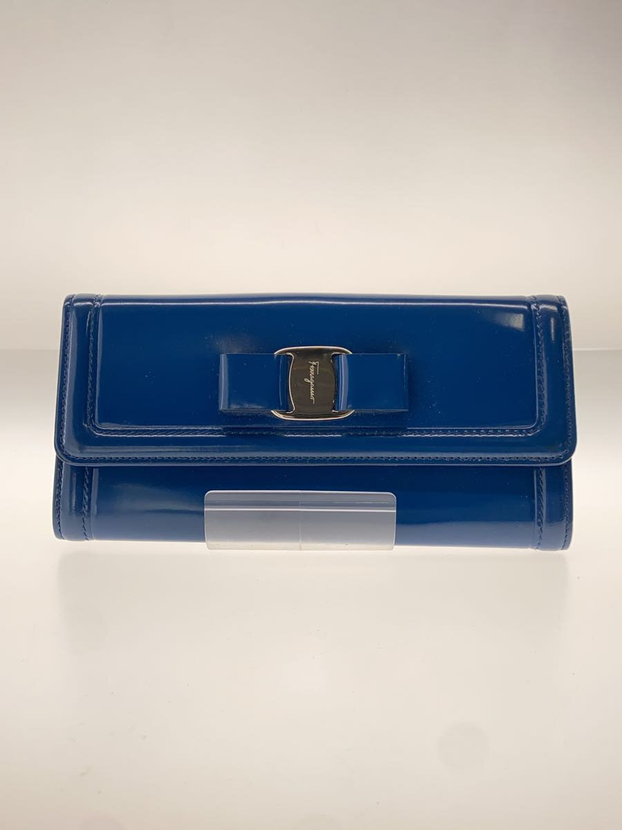 【中古】Salvatore Ferragamo◆長財布/--/BLU/レディース//【服飾雑貨他】