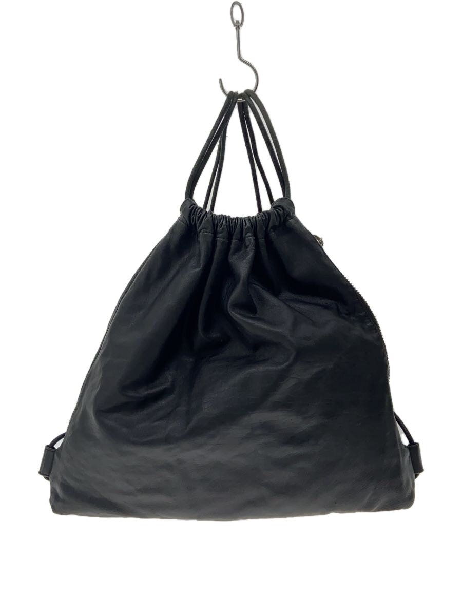 【中古】Alexander Wang◆ナップサック/擦れ有/バッグ/レザー/BLK【バッグ】
