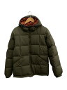 【中古】EDDIE BAUER◆リバーシブル/ダウンジャケット/XS/ナイロン/KHK/001-8078【メンズウェア】