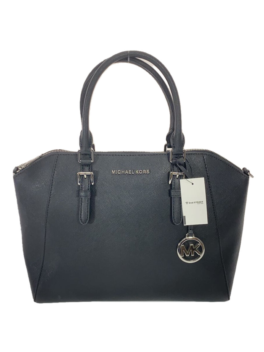 【中古】MICHAEL KORS◆ハンドバッグ/--/BLK/無地【バッグ】(4)