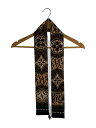 【中古】LOUIS VUITTON◆バンドー・LVワールド_BRW/シルク/BRW/総柄/レディース【服飾雑貨他】