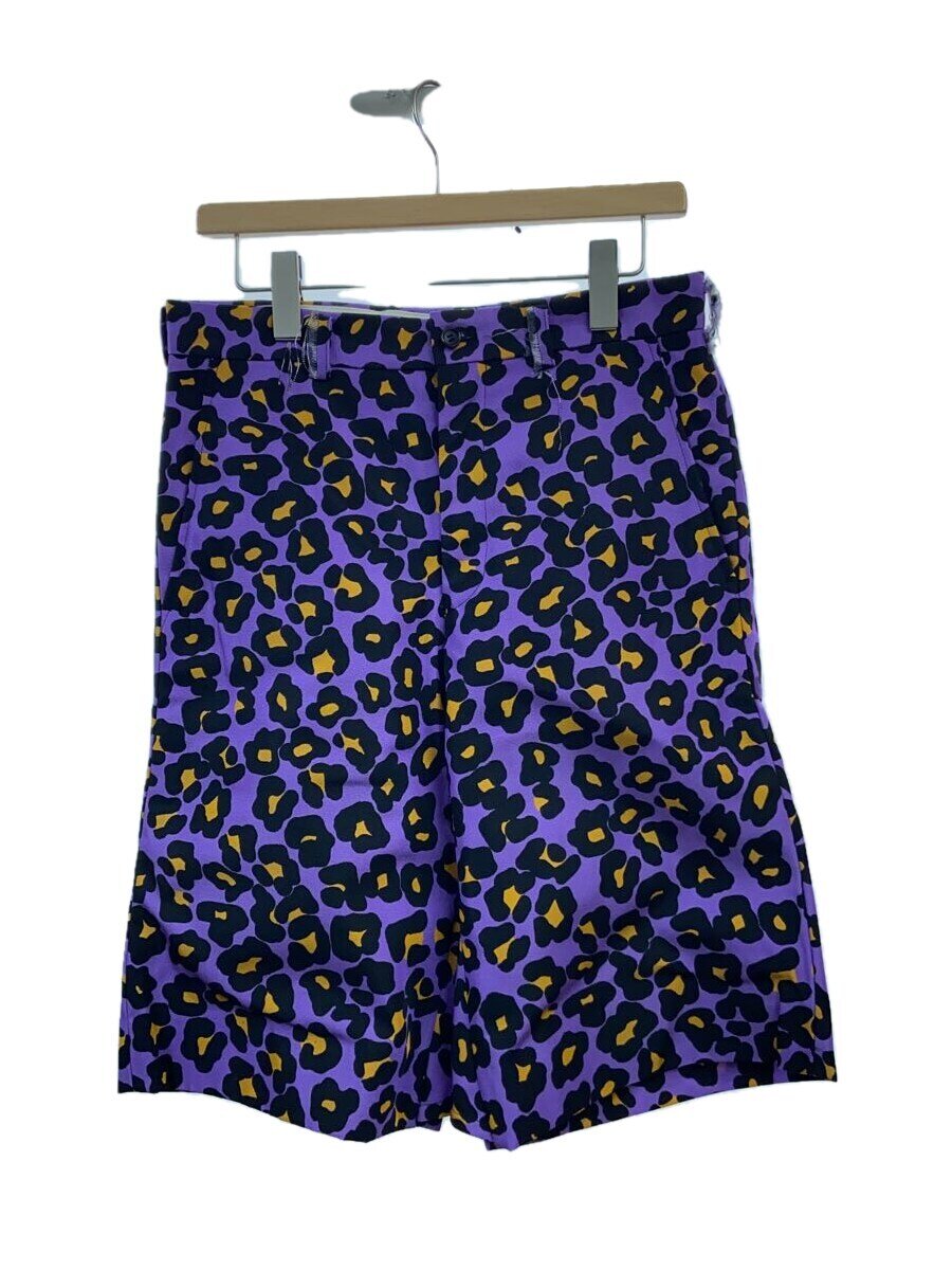 【中古】COMME des GARCONS HOMME PLUS◆AD2020/ボンテージショートパンツ/XS/ナイロン/パープル/アニマル/レオパード/PF-P008【メンズウェア】