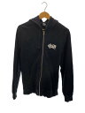 【中古】STUSSY◆ジップパーカー/M/コットン/BLK/無地【メンズウェア】(4)