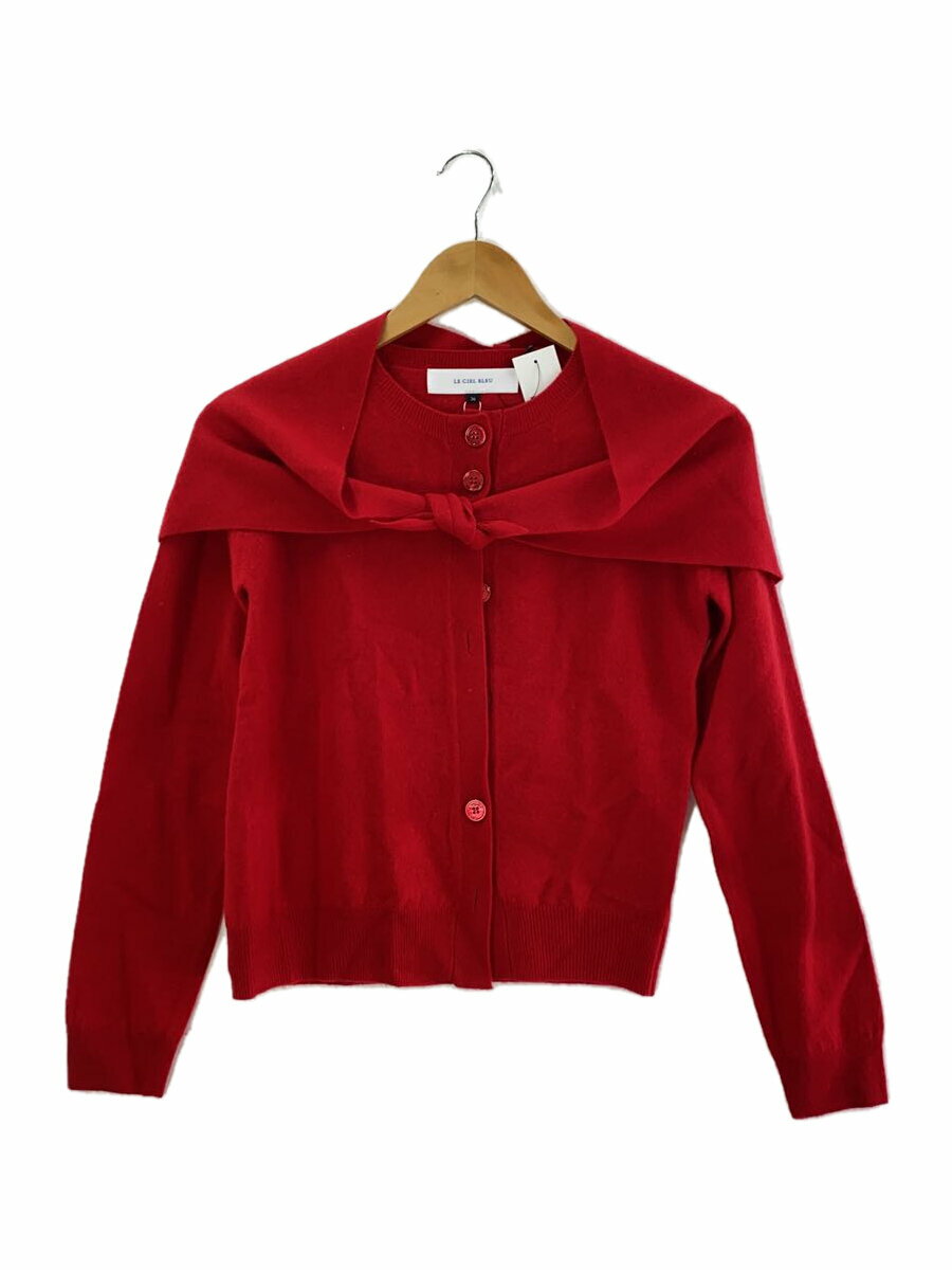 【中古】LE CIEL BLEU◆カーディガン(薄手)/36/ウール/RED/23A61412/タグ付/付属品有//【レディースウェア】