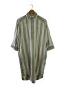 【中古】BARBA◆シャツワンピース/40/リネン/WHT/ストライプ/PE22-3522430//【レディースウェア】(4)