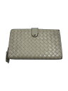 【中古】BOTTEGA VENETA◆長財布/レザー/CRM/無地/メンズ/114074//【服飾雑貨他】