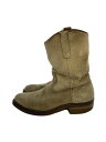 【中古】RED WING◆ペコスブーツ/US8/BEG/スウェード/08156【シューズ】