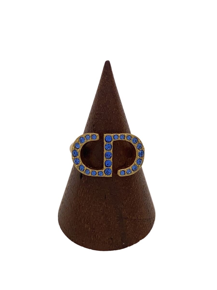 【中古】Christian Dior◆WCJ Ring PETIT CD RING/リング/--/カラーストーン/ゴールド＆ブルー【服飾雑貨他】