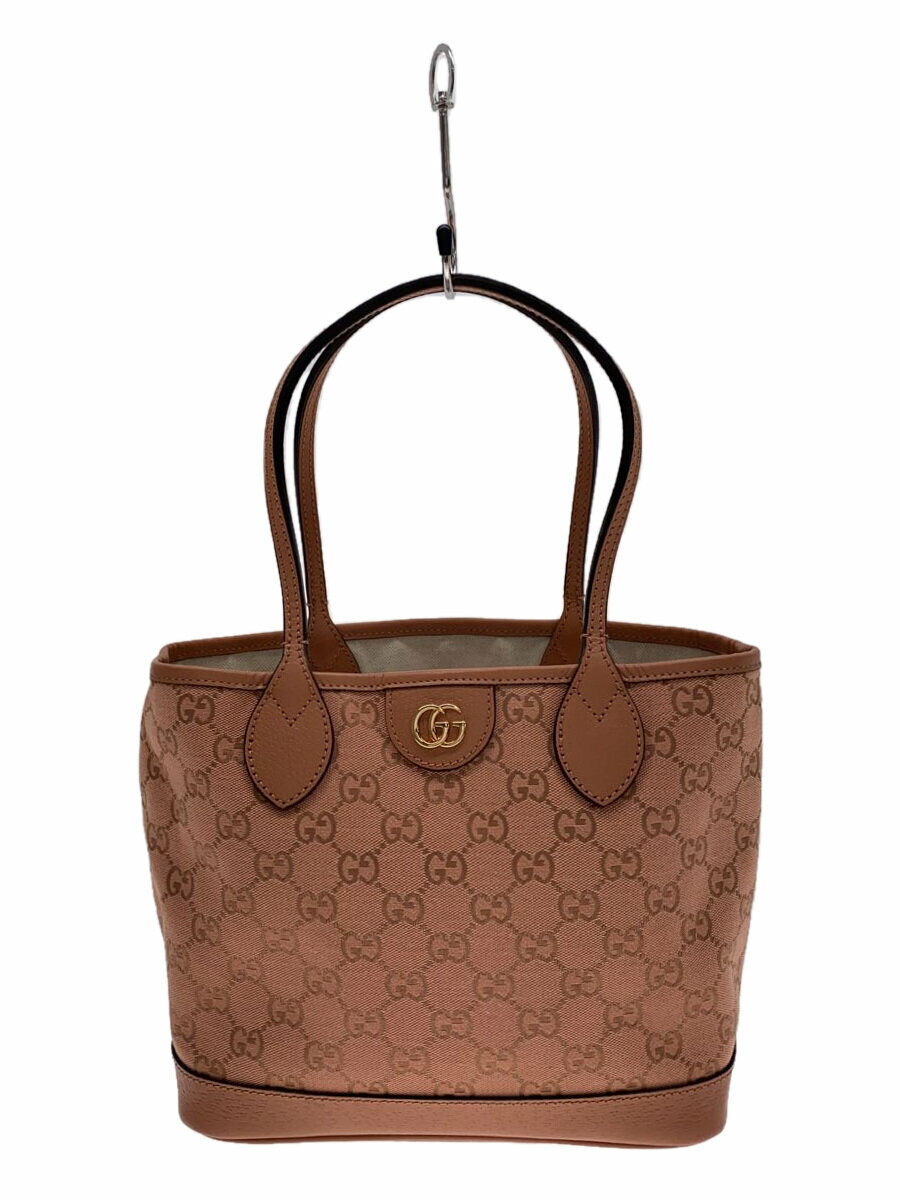 GUCCI - 【中古】GUCCI◆グッチ/GGスモールトートバッグ/キャンバス/PNK/742102//【バッグ】