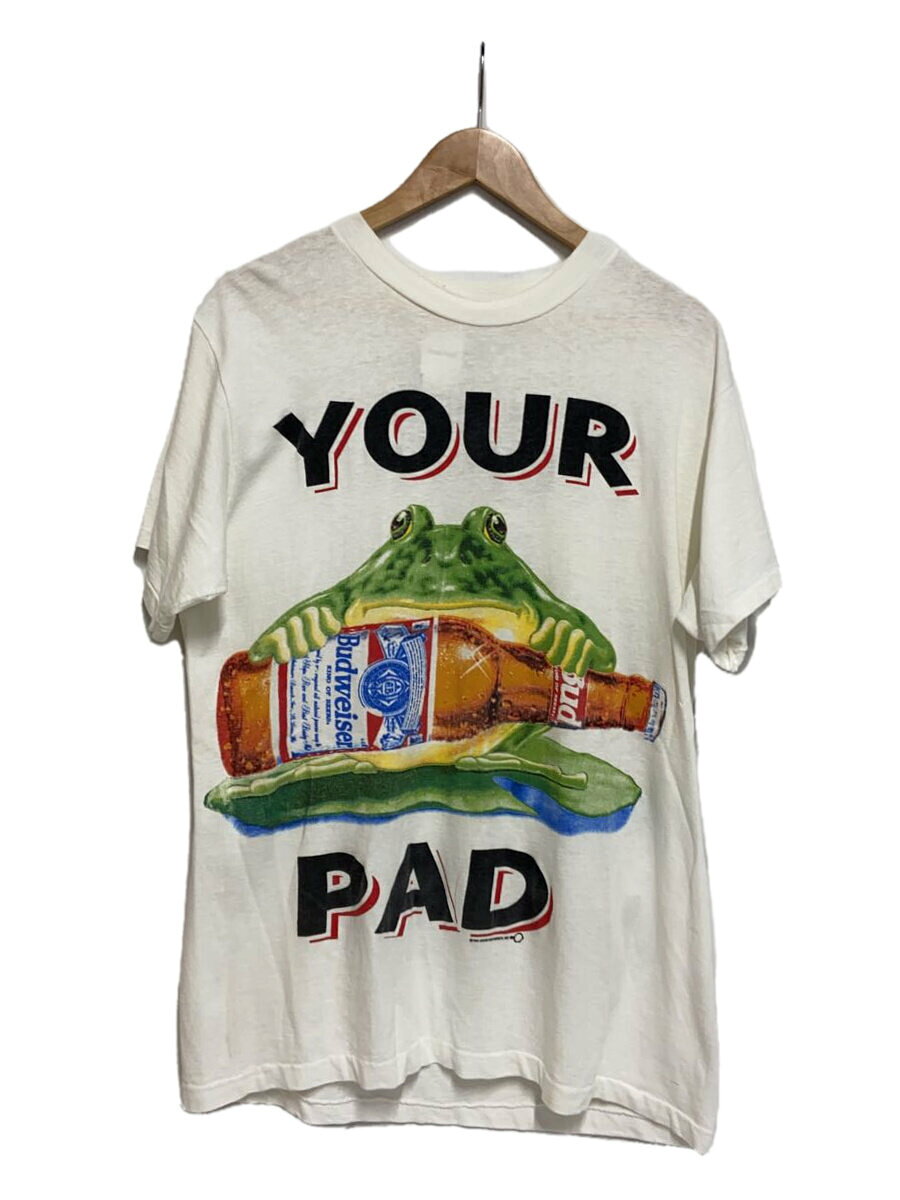 90s/Budwiser/カエル/Tシャツ/XL/コットン/WHT//