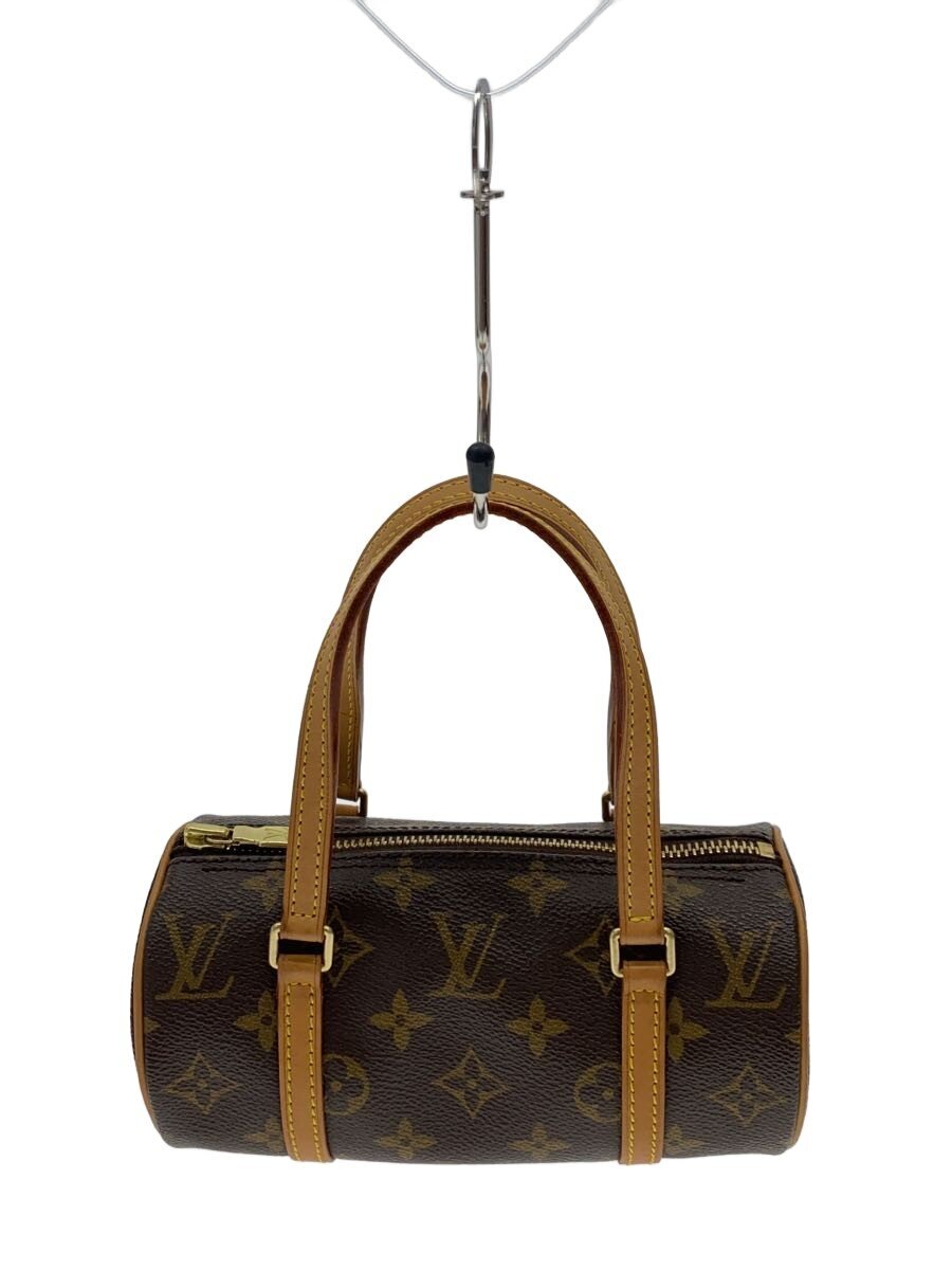 【中古】LOUIS VUITTON◆パピヨン19_モノグラム・キャンバス/PVC/BRW/総柄【バッグ】