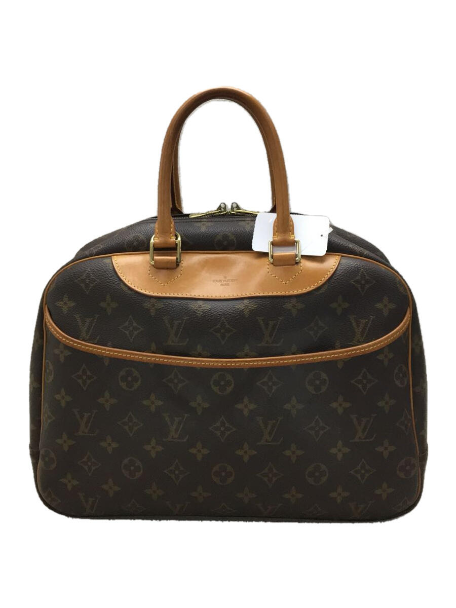 【中古】LOUIS VUITTON◆ドーヴィル モノグラム ハンドバッグ/レザー/ブラウン/M47270//【バッグ】