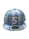 yÁzSupreme23ss/Metallic Plaid S Logo/Lbv/7 3/4/BLU/`FbN/YyGݑz