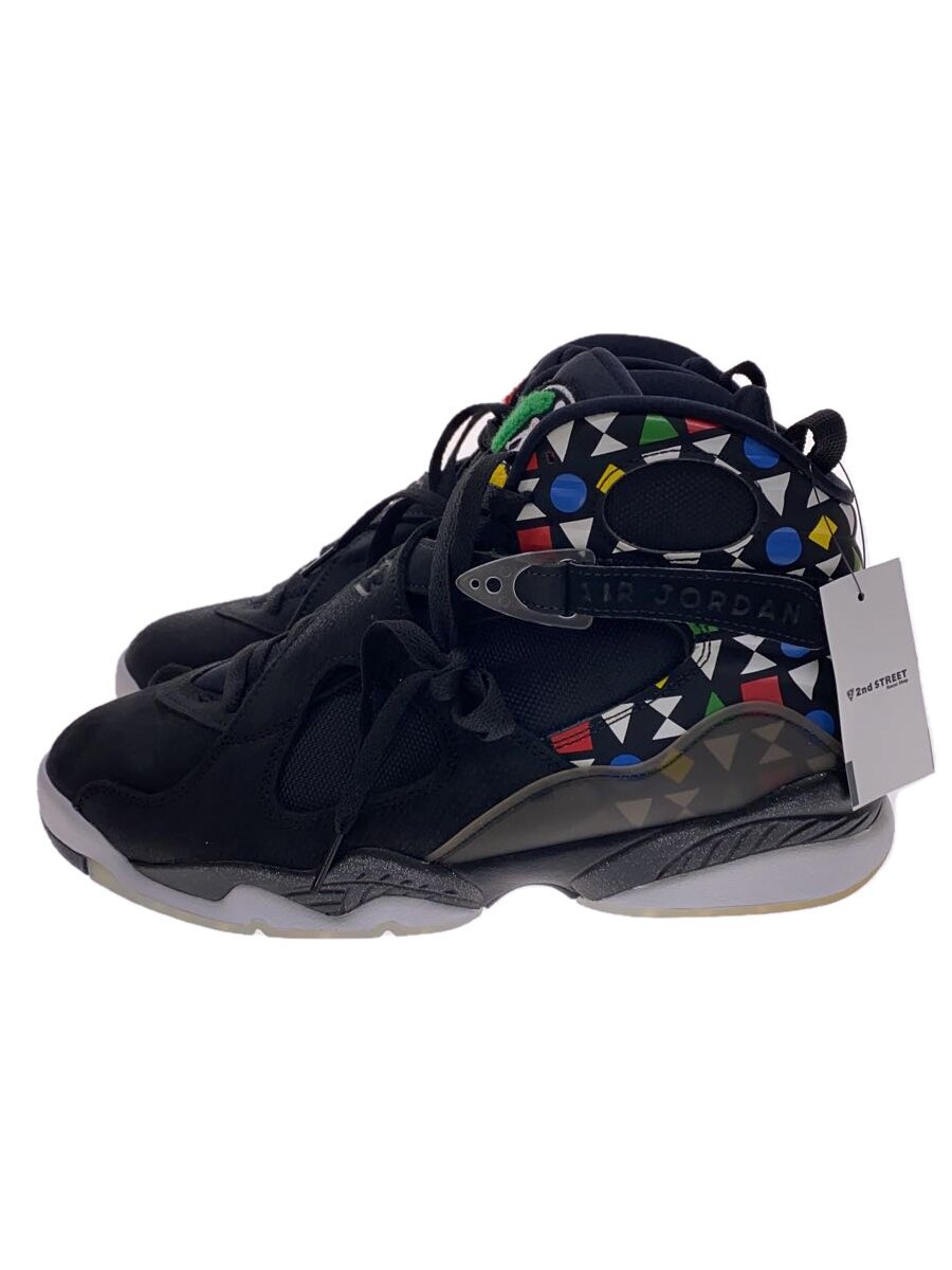 NIKE◆AIR JORDAN 8 RETRO Q54/エアジョーダンレトロ/ブラック/CJ9218-001/27cm/BL