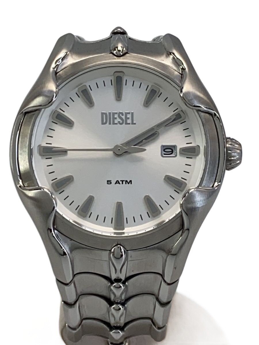 【中古】DIESEL◆クォーツ腕時計/アナログ/SLV/DZ-2185【服飾雑貨他】