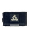【中古】PALACE◆CORDUROY WALLET/ポーチ/コーデュロイ/BLK/無地【バッグ】