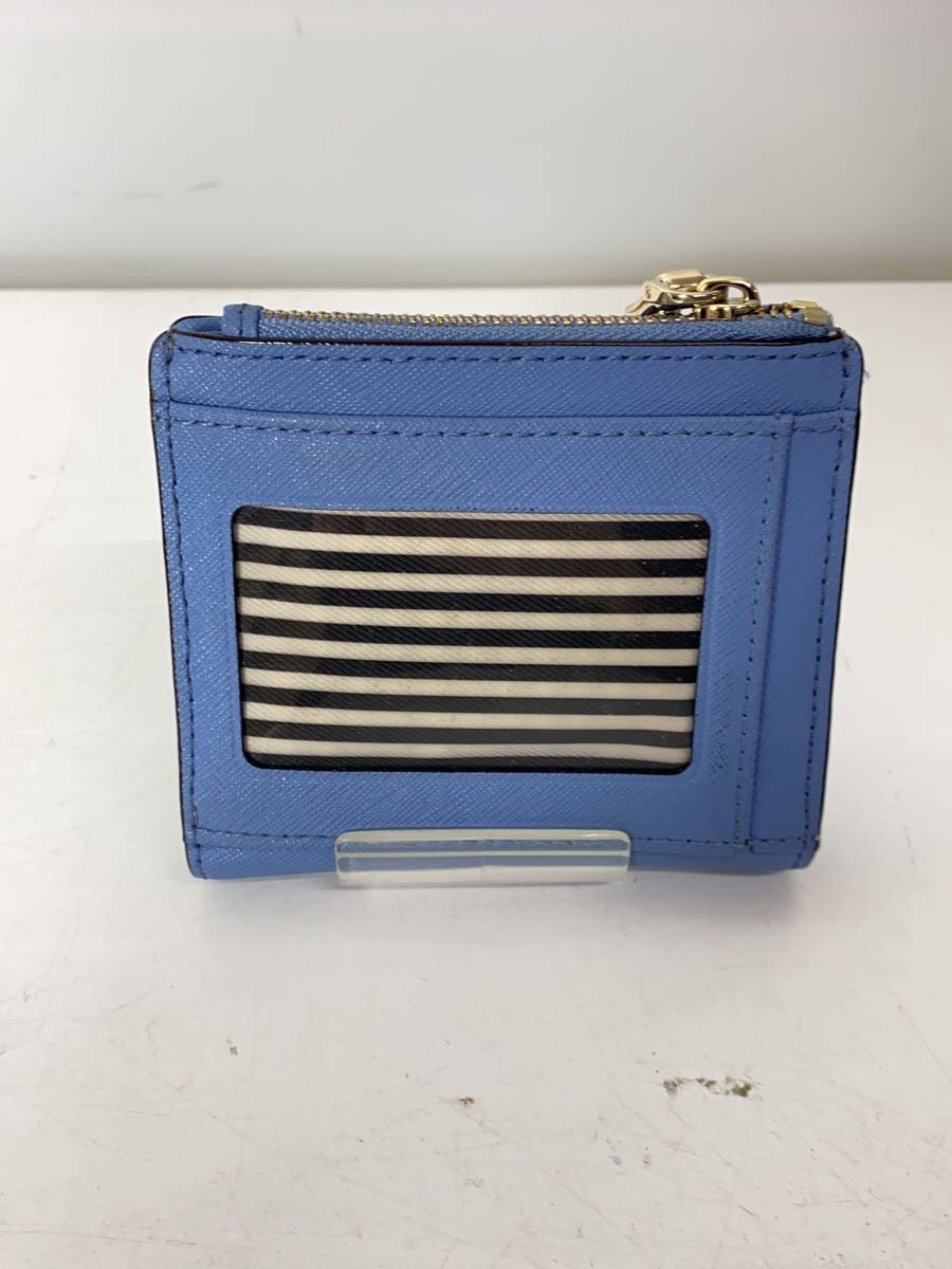 【中古】kate spade new york◆2つ折り財布/レザー/BLU/レディース/PWRU5451【服飾...