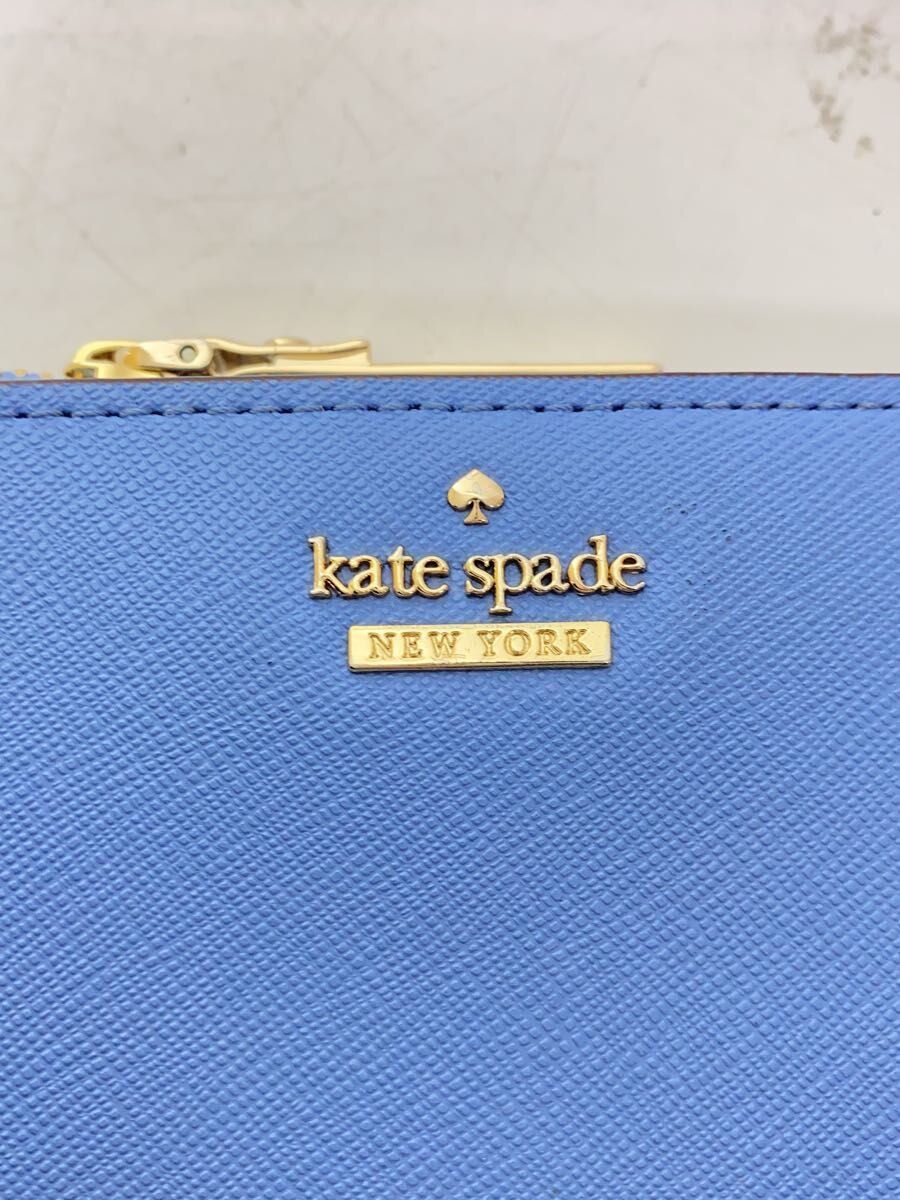 【中古】kate spade new york◆2つ折り財布/レザー/BLU/レディース/PWRU5451【服飾...