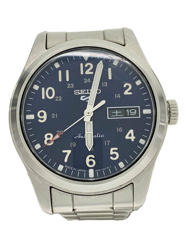 【中古】SEIKO◆自動巻腕時計/アナログ/NVY/SLV/SS/4R36-10A0//【服飾雑貨他】 【中古】SEIKO◆自動巻腕時計/アナログ/NVY/SLV/SS/4R36-10A0//【服飾雑貨他】