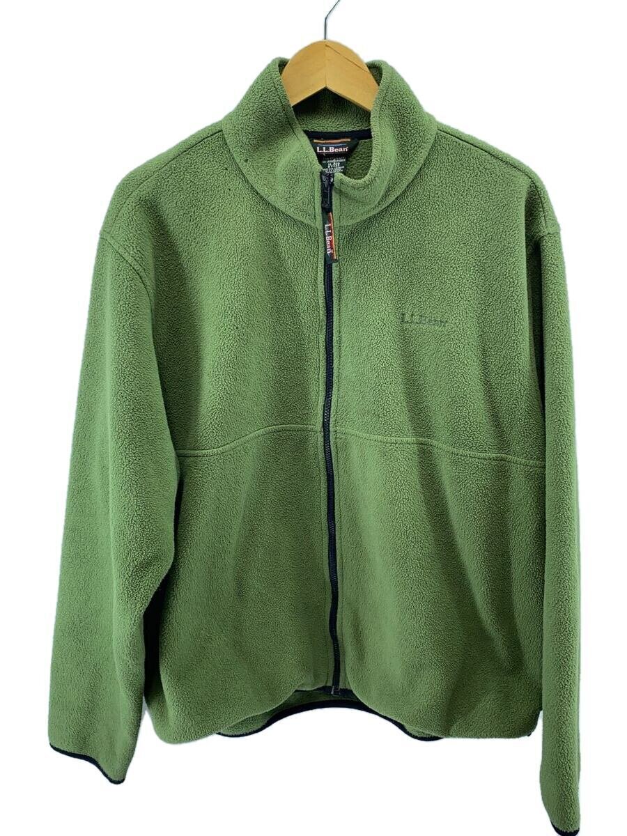 【中古】L.L.Bean◆フリースジャケット/XL/ポリエステル/グリーン/無地//【メンズウェア】