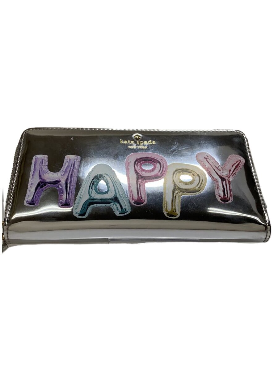 【中古】kate spade new york◆長財布/エナメル/SLV/レディース/PWRU5378//【服飾雑貨他】
