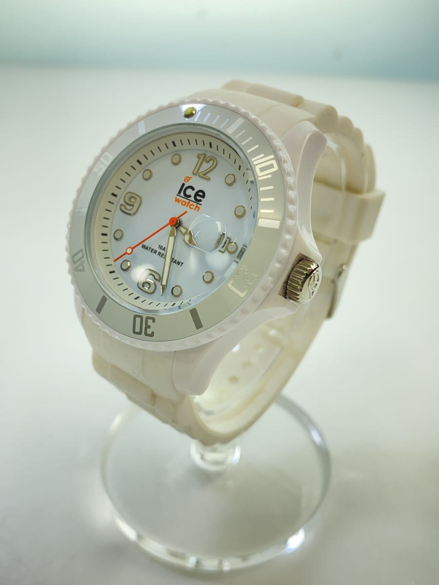 【中古】ice watch◆クォーツ腕時計/アナログ/ラバー/WHT/WHT【服飾雑貨他】