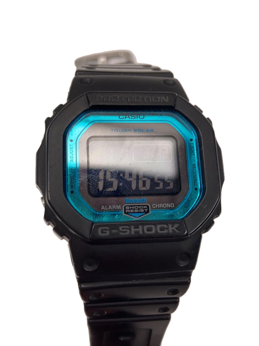 【中古】CASIO◆腕時計/デジタル/ラバー/BLK/BLK【服飾雑貨他】