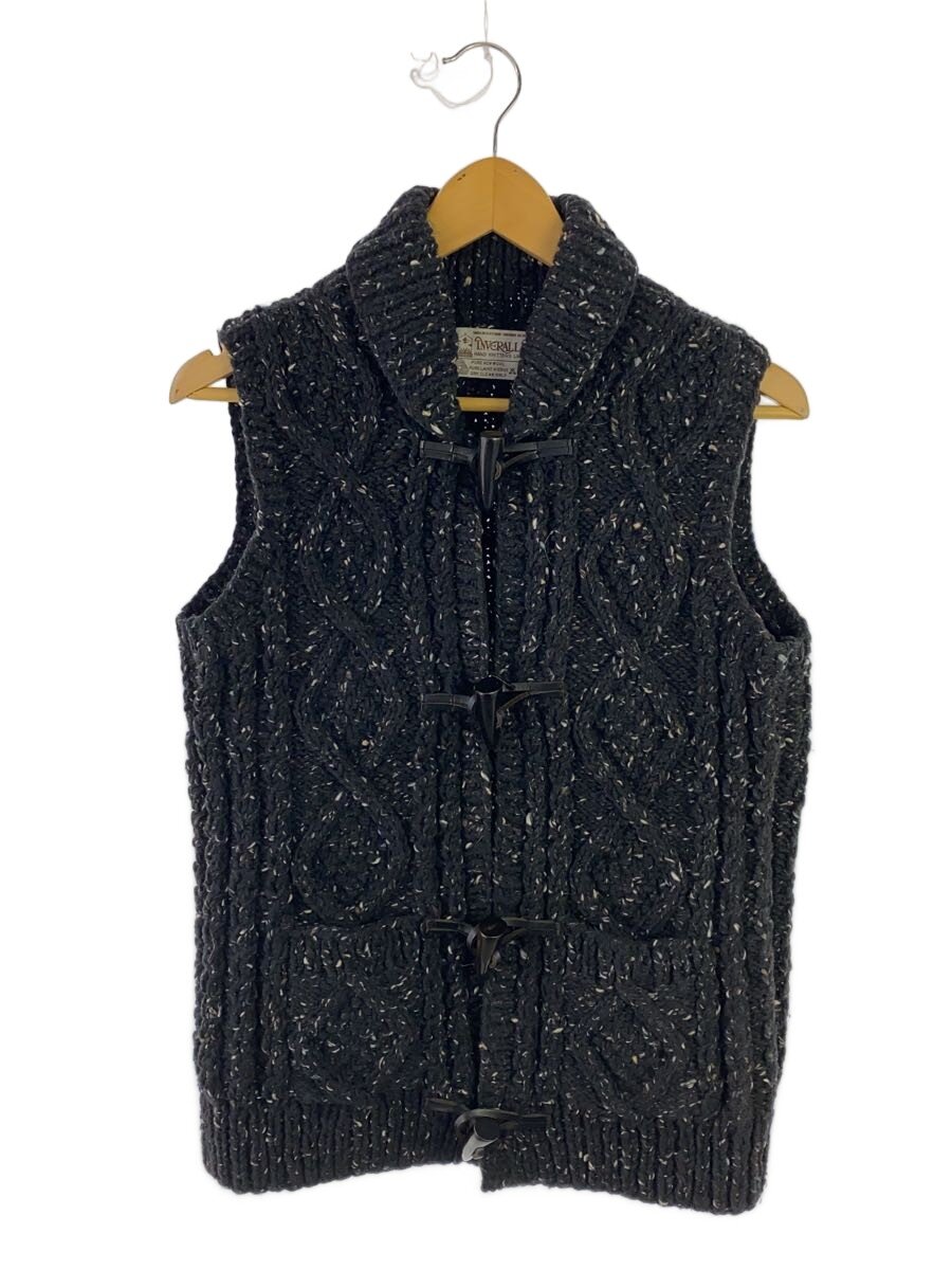 【中古】INVERALLAN◆ニットベスト(厚手)/--/ウール/BL...