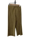 【中古】PLEATS PLEASE ISSEY MIYAKE◆ボトム/2/ポリエステル/CML/無地/PP73-JF204【レディースウェア】