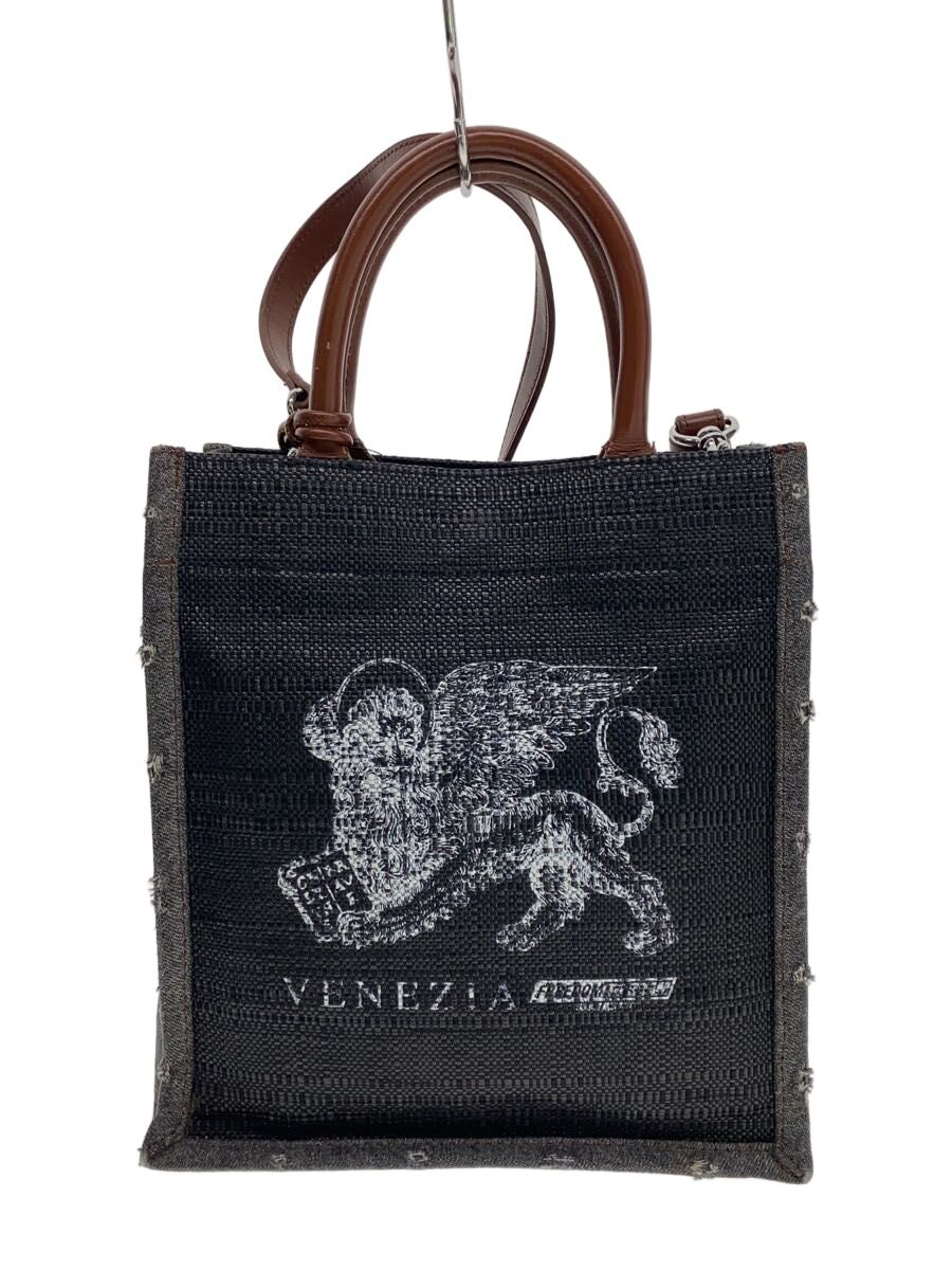 DIESEL - 【中古】DIESEL◆ショルダーバッグ/キャンバス/BLK/無地【バッグ】