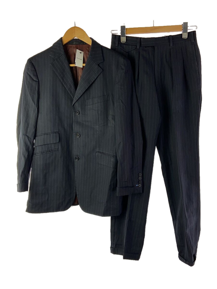 【中古】BURBERRY BLACK LABEL◆セットアップ/--/ウール/NVY/ストライプ【メンズウェア】