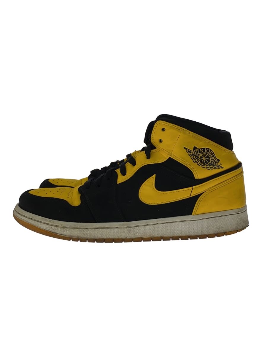 NIKE◆AIR JORDAN 1 MID/エアジョーダンミッド/ブラック/554724-035/27.5cm/BLK