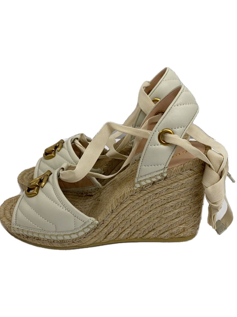 【中古】GUCCI◆サンダル/38/WHT/655626【シューズ】